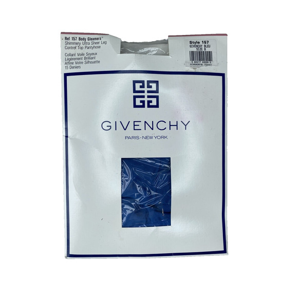 GIVENCHY Stockings Womens Size B Blue Shimmery Sheer Pantyhose Designer Tights - Picture 2 of 11